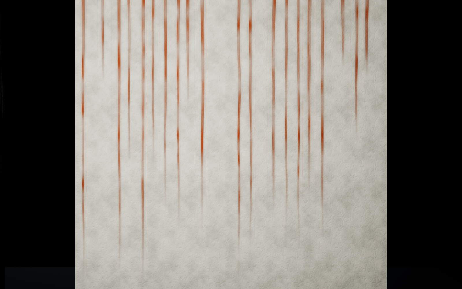 Close view of the rust preset on the included plaster surface