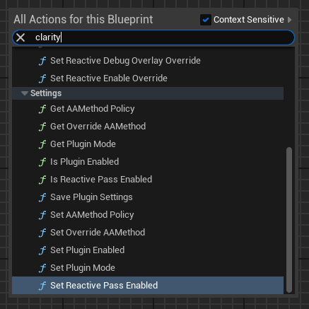 Temporal AA Clarity Blueprint nodes