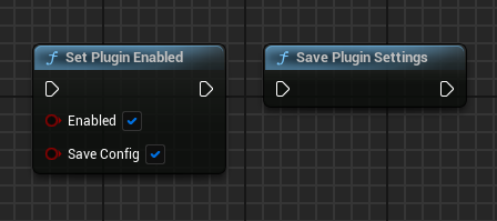 Set Plugin Enabled and Save Plugin Settings Blueprint nodes