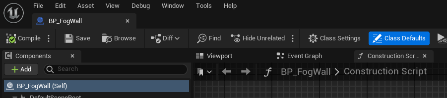 Class Defaults button