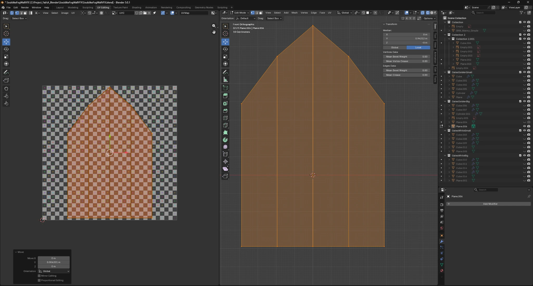 Adjusted fog wall UV