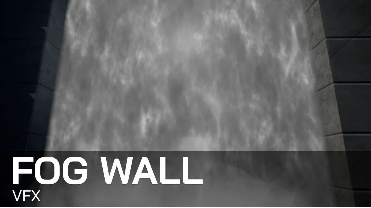 Soulslike fog wall VFX in an Unreal Engine doorway