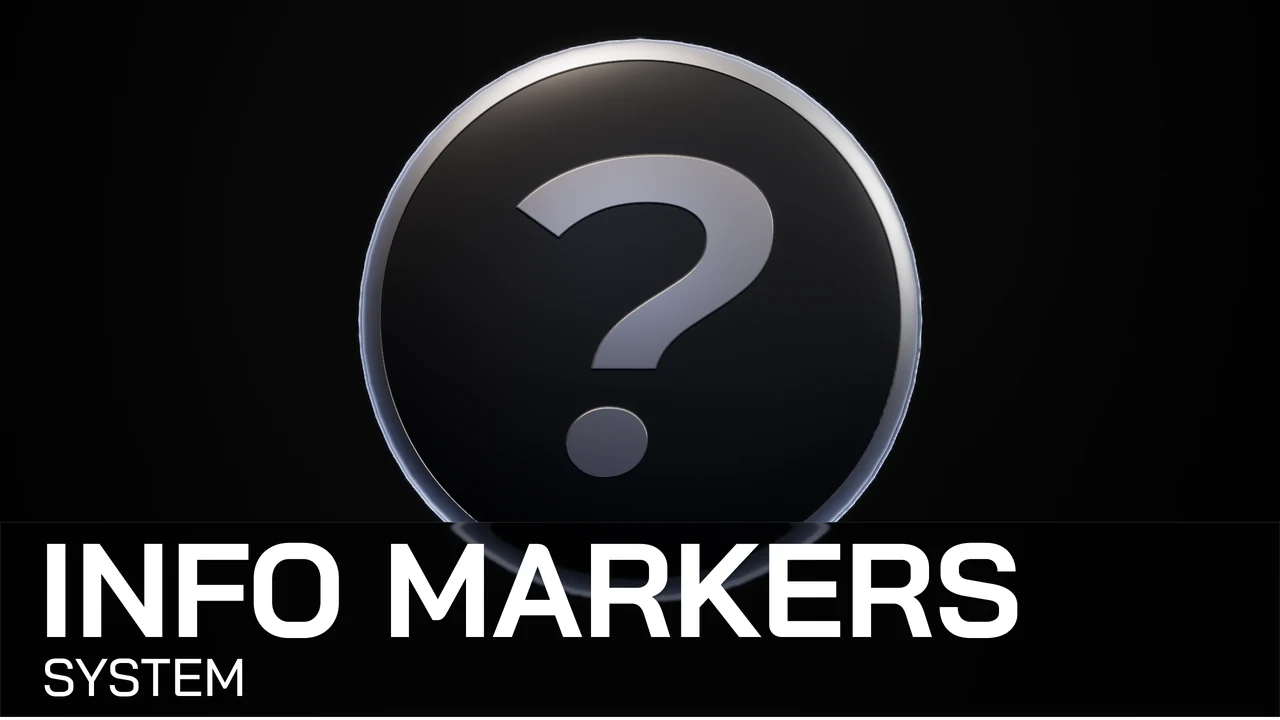 Question mark information marker rendered in Unreal Engine